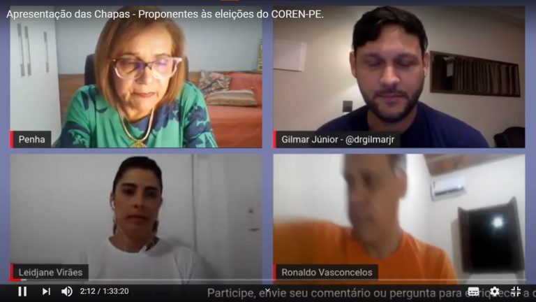 Read more about the article Live com as chapas candidatas às eleições para o COREN-PE