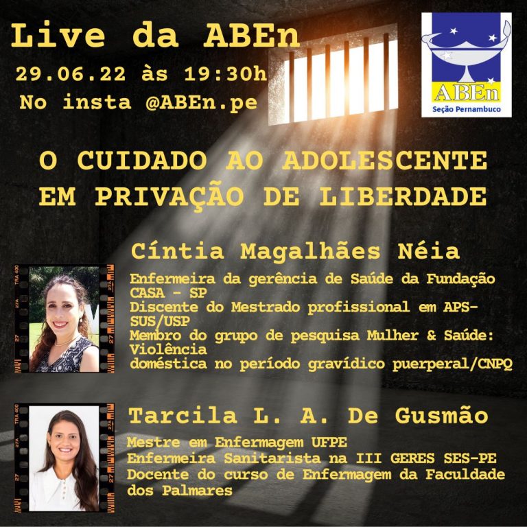 Read more about the article Atenção!! Live da ABEn-PE 29/06